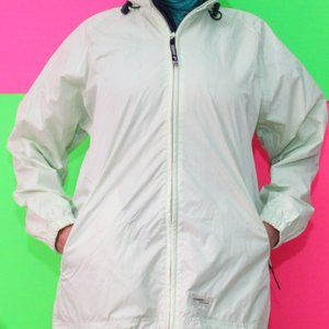 women's windbreaker rain coat breathable light green Large